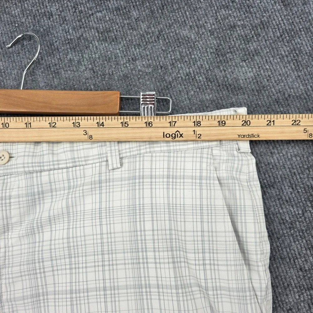 Nike Golf Mens 40x32 Plaid Pants Gray White Straight Leg Stretch RN56323